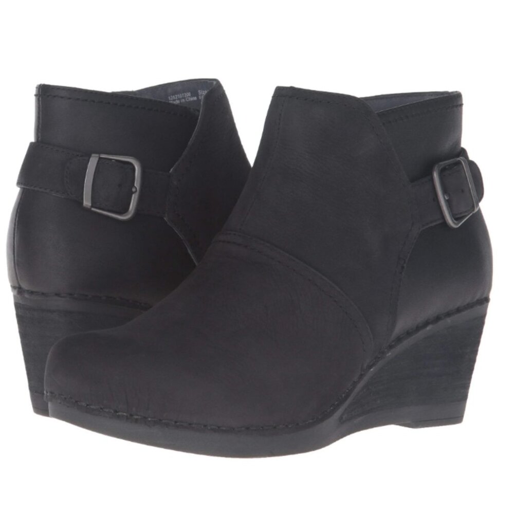 Dansko Shirley Nubuck Black Sz 39 - Picture 1 of 9